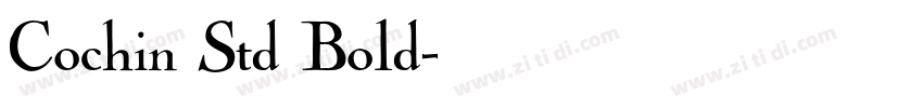 Cochin Std Bold字体转换